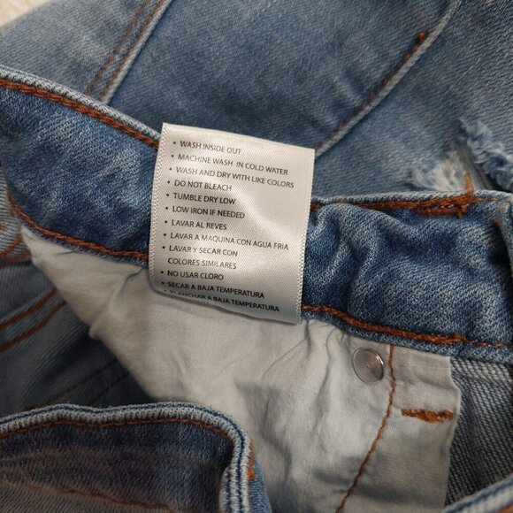 Kancan Caroline Blue Mid Rise Distressed Ankle Skinny Jeans Sz 5 / 26 Stretchy - Picture 12 of 12